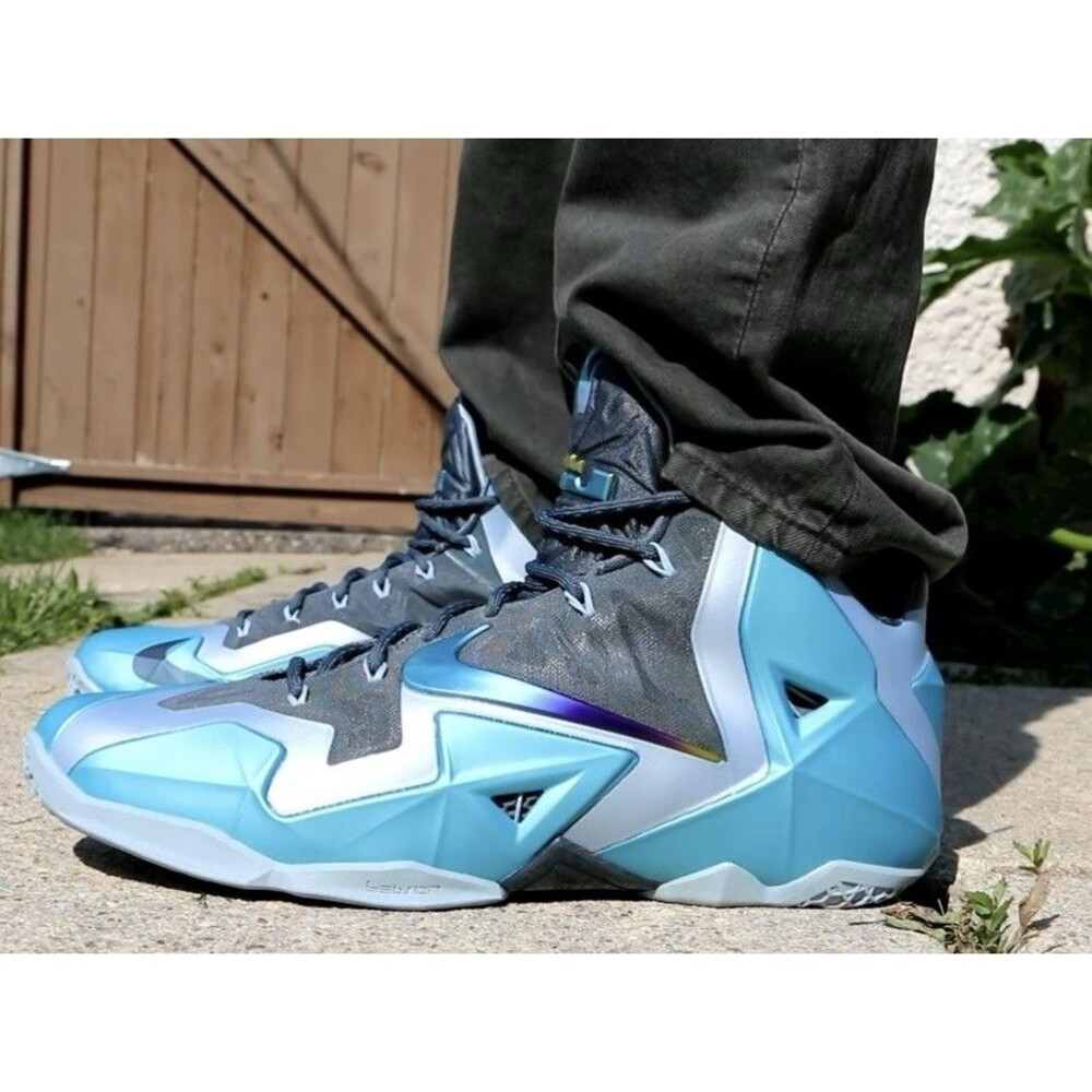 Nike Lebron 11 XI Armory Slate Sneakers Gamma Blue 2013 Men's Sz 13  #616175-401
